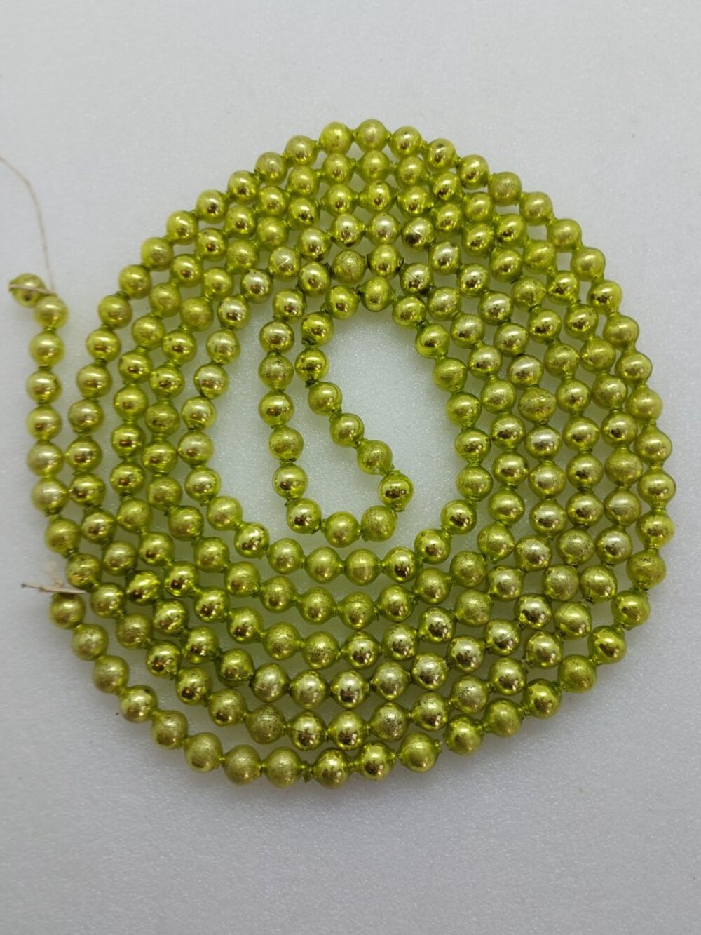 Vintage Light Green Mercury Glass Beads Christmas Tree Garland